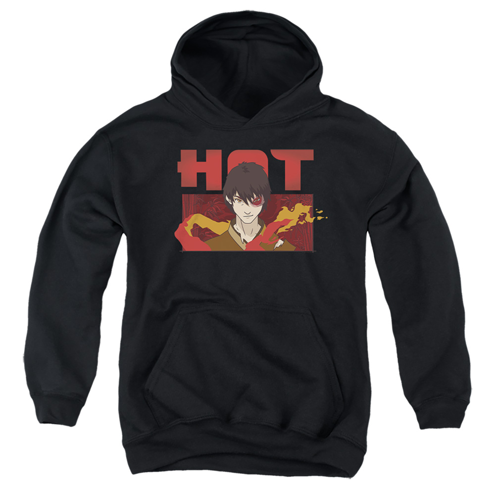 Avatar the Last Airbender & Hot Zuko-Youth Pull-Over Hoodie, Black - Small
