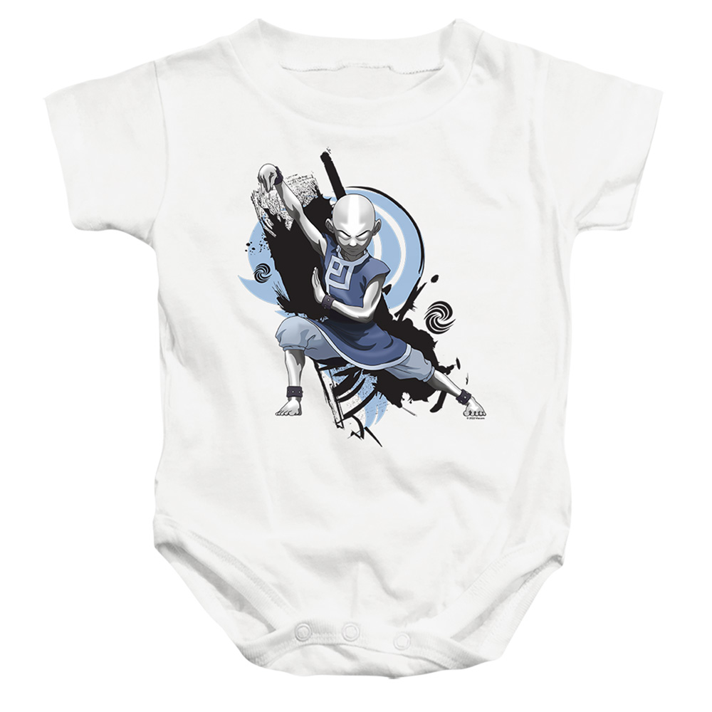 Avatar the Last Airbender & Energybending Aang-Infant Snapsuit, White - Extra Large - 24 Month