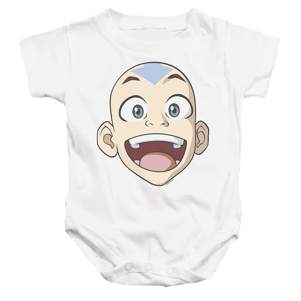 Avatar the Last Airbender & Big Aang Face-Infant Snapsuit, White - Medium - 12 Month