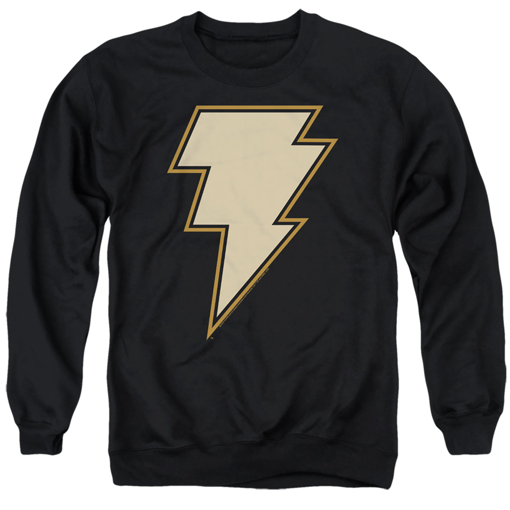 Black Adam Chest Emblem-Adult Crewneck Sweatshirt, Black - Medium