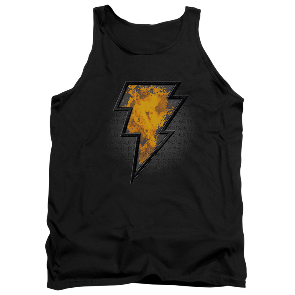 Black Adam Beveled Emblem-Adult Tank Top, Black - Extra Large