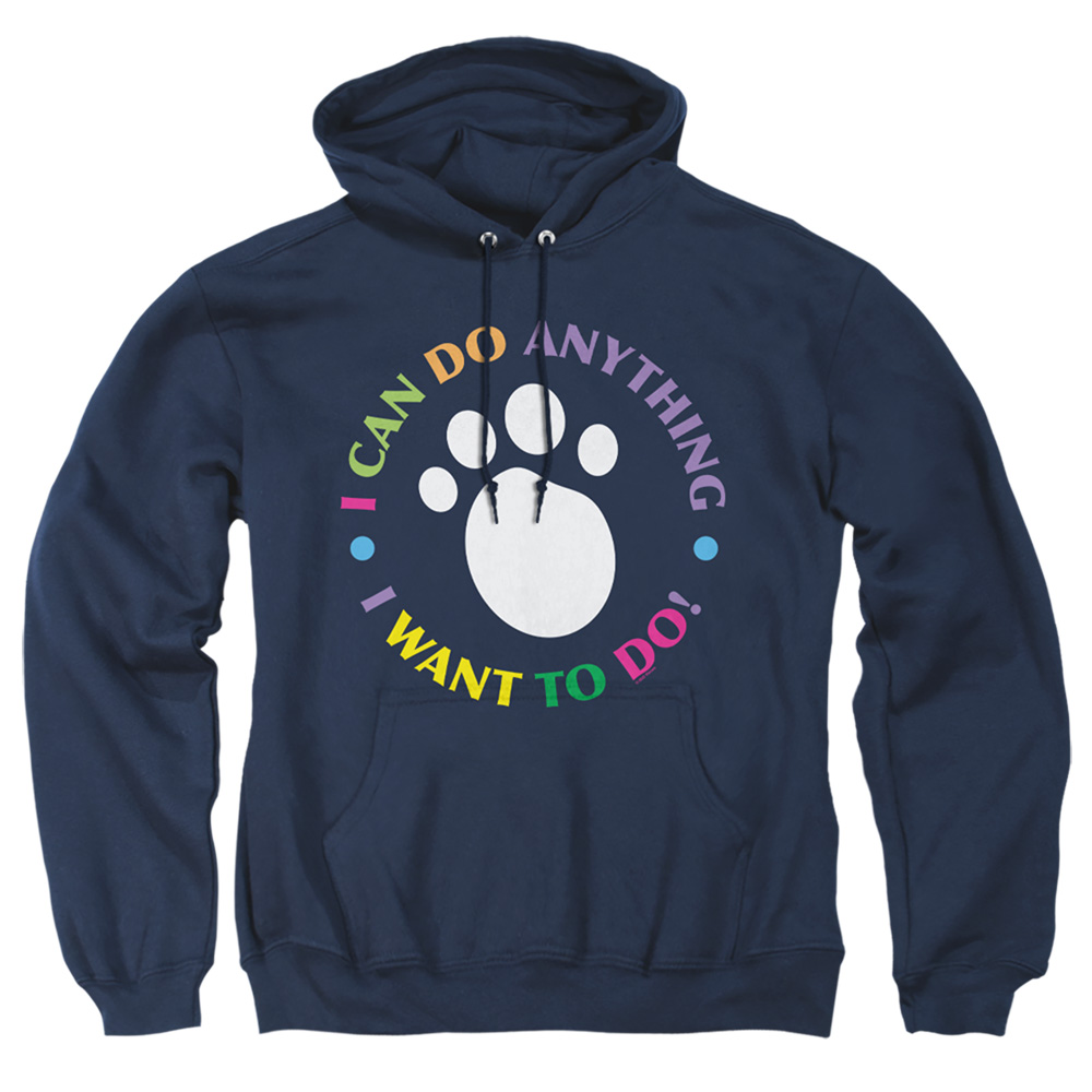 Blues Clues Classic & I Can Do Anything-Adult Pull-Over Hoodie, Navy - 3X