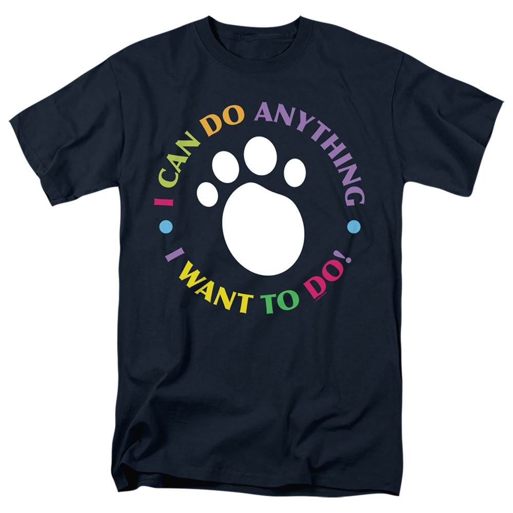 Blues Clues Classic & I Can Do Anything Short Sleeve Adult 18-1 T-Shirt, Navy - Small