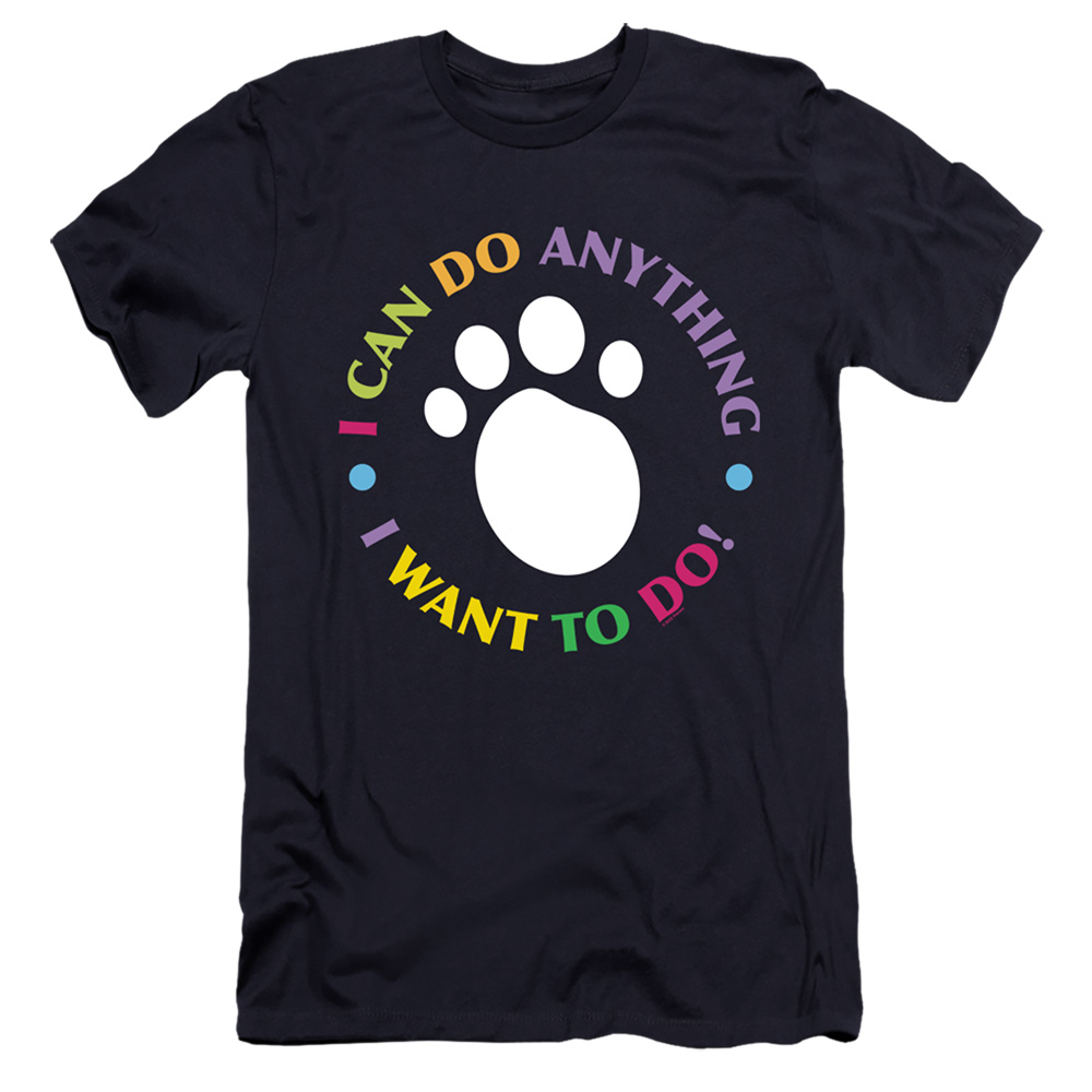 Blues Clues Classic & I Can Do Anything-HBO Short Sleeve Adult 30-1 T-Shirt, Navy - Large