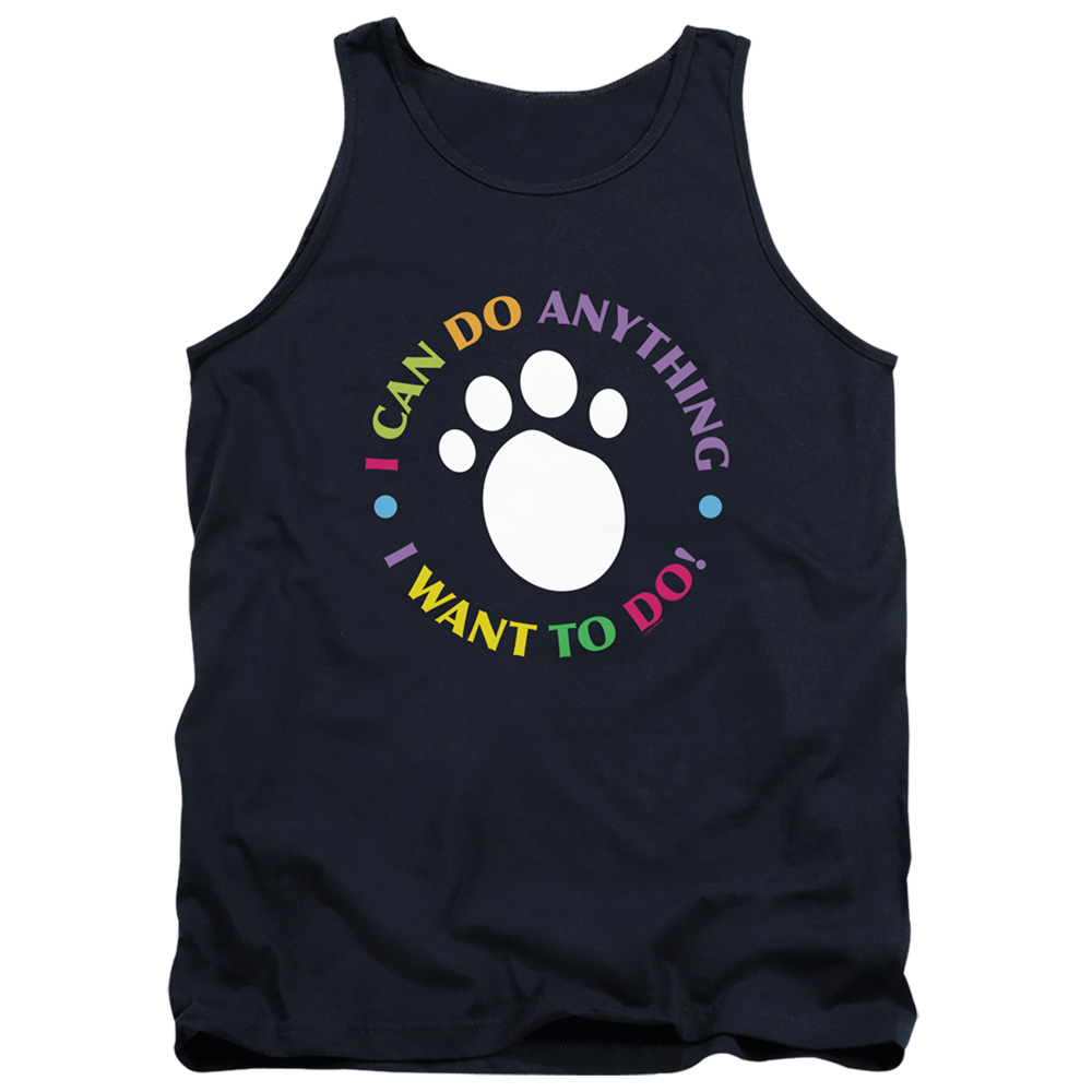 Blues Clues Classic & I Can Do Anything-Adult Tank Top, Navy - Medium