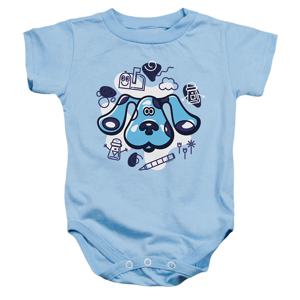 NICK386-SS-2 Blues Clues Classic & Friends-Infant Snapsuit, Light Blue - Medium - 12 Month