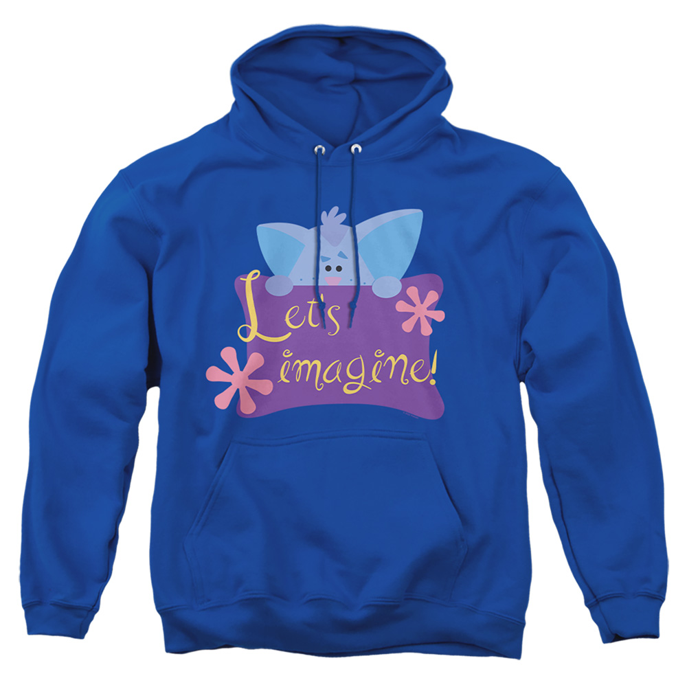 NICK388-AFTH-2 Blues Clues Classic & Lets Imagine-Adult Pull-Over Hoodie, Royal Blue - Medium -  Trevco
