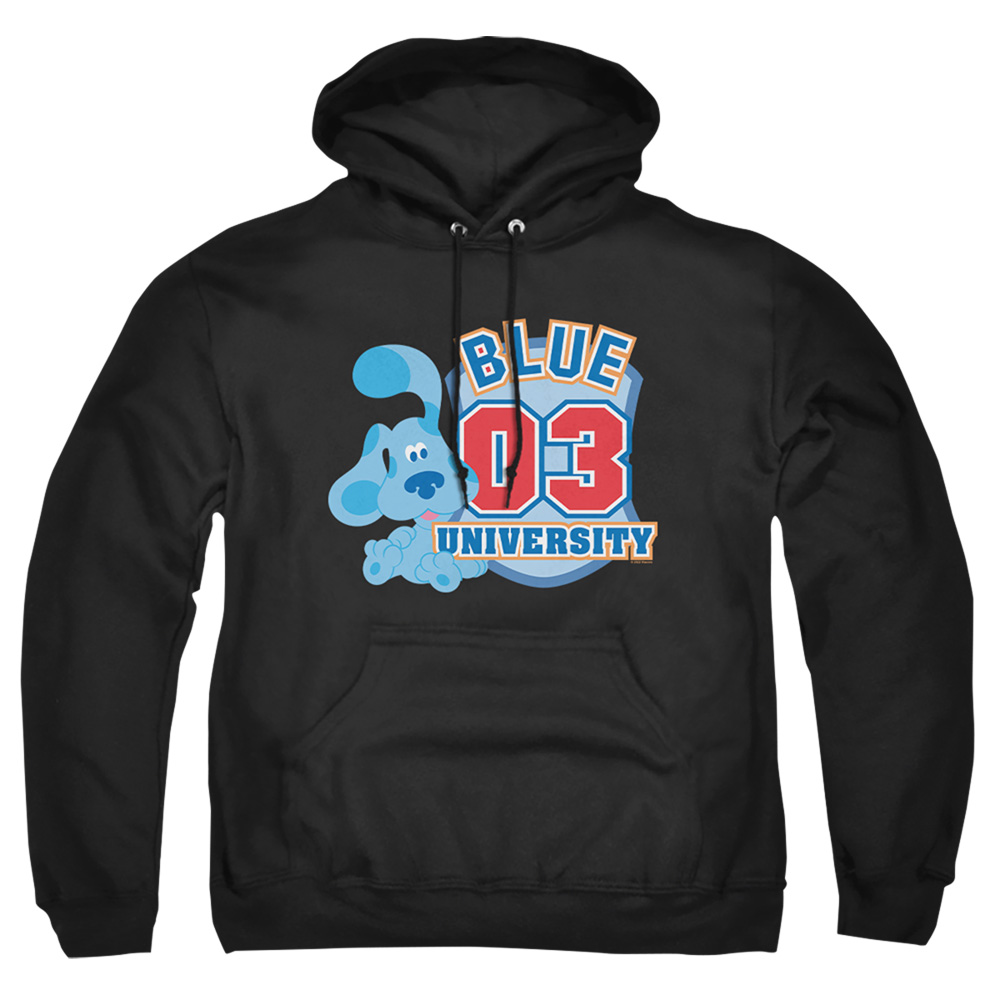 Blues Clues Classic & University-Adult Pull-Over Hoodie, Black - Extra Large