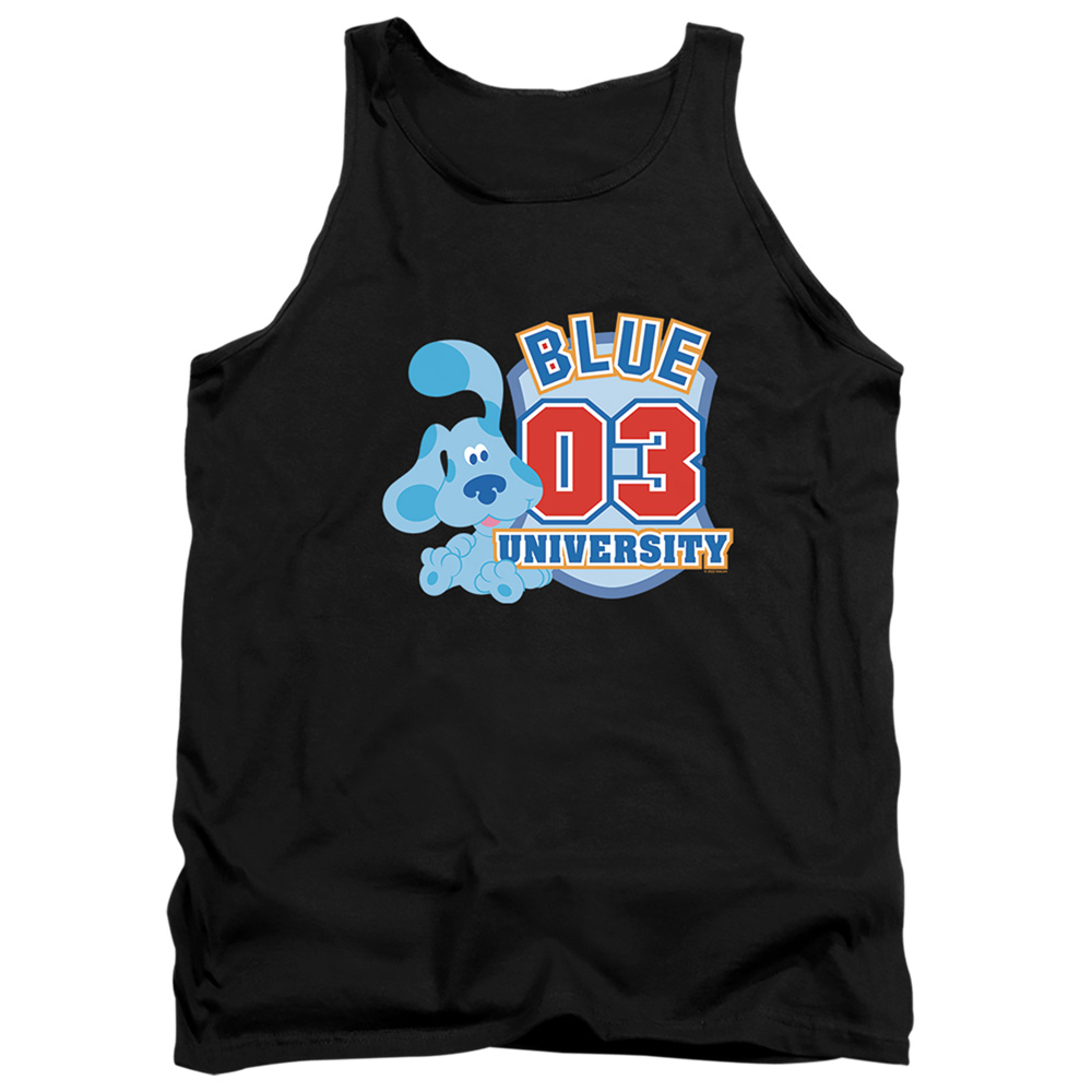NICK393-TK-2 Blues Clues Classic & University-Adult Tank Top, Black - Medium