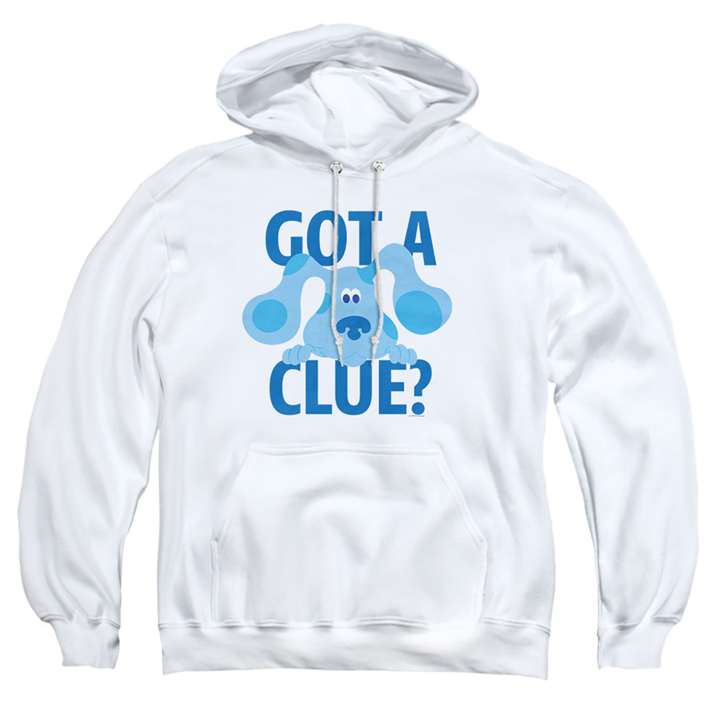 Blues Clues & Get A Clue-Adult Pull-Over Hoodie, White - Medium