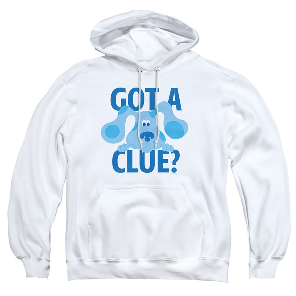 Blues Clues & Get A Clue-Adult Pull-Over Hoodie, White - Extra Large
