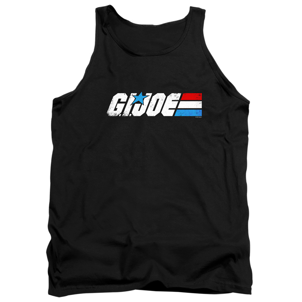 G.I. Joe & Distressed Logo-Adult Tank Top, Black - Small