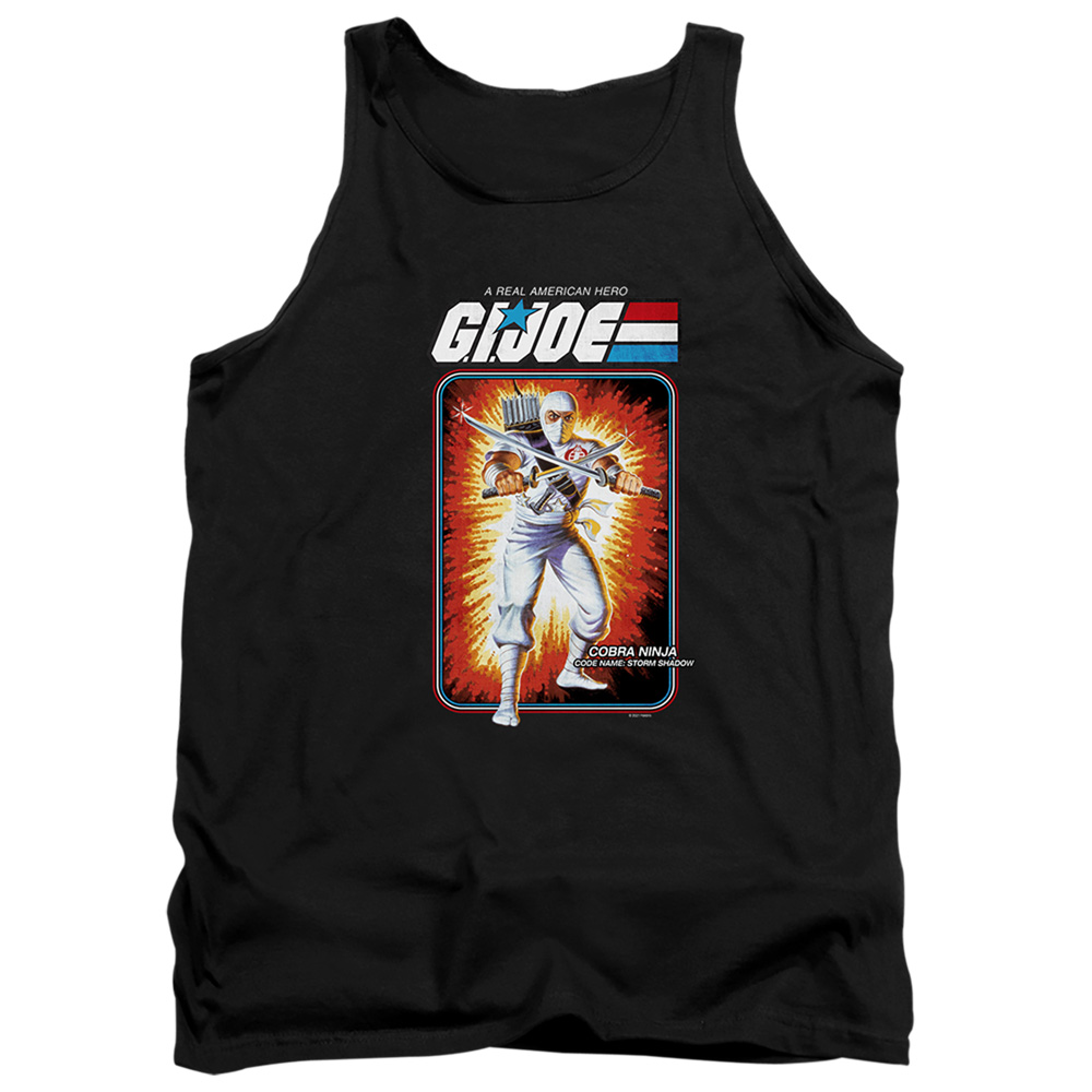 G.I. Joe & Storm Shadow Card-Adult Tank Top, Black - Medium