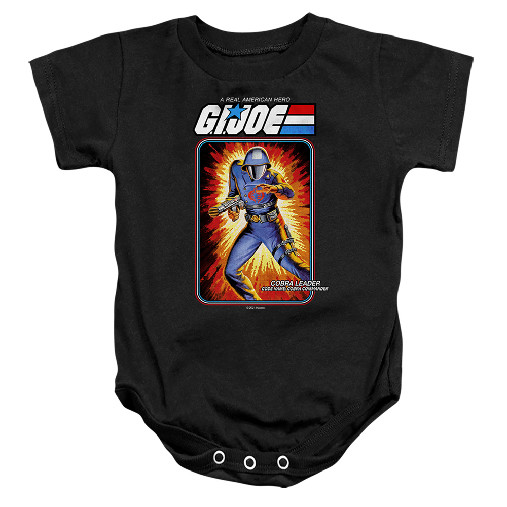 G.I. Joe & Cobra Commander Card-Infant Snapsuit, Black - Small - 6 Month