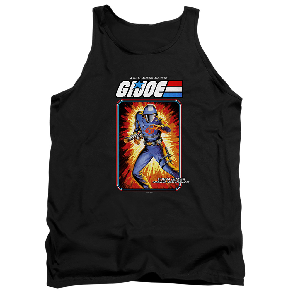 G.I. Joe & Cobra Commander Card-Adult Tank Top, Black - Medium