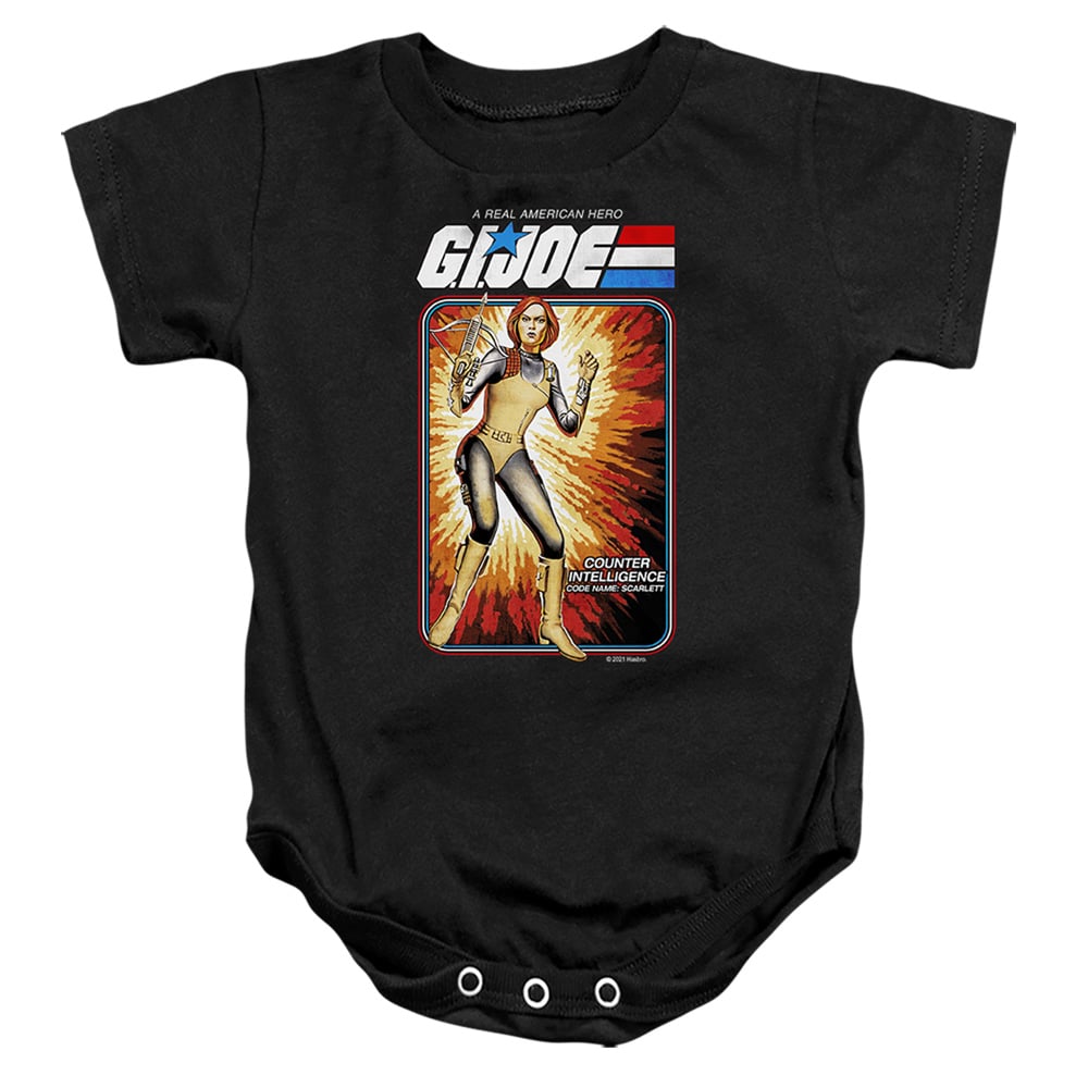 G.I. Joe & Scarlett Card-Infant Snapsuit, Black - Medium - 12 Month