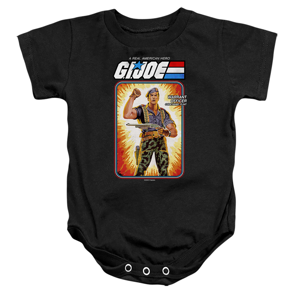 G.I. Joe & Flint Card-Infant Snapsuit, Black - Small - 6 Month