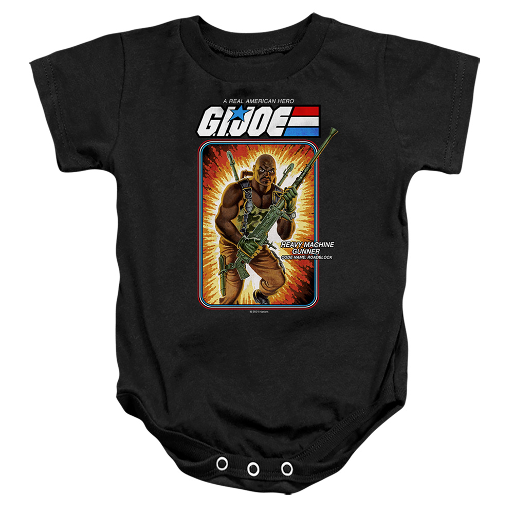 G.I. Joe & Roadblock Card-Infant Snapsuit, Black - Medium - 12 Month