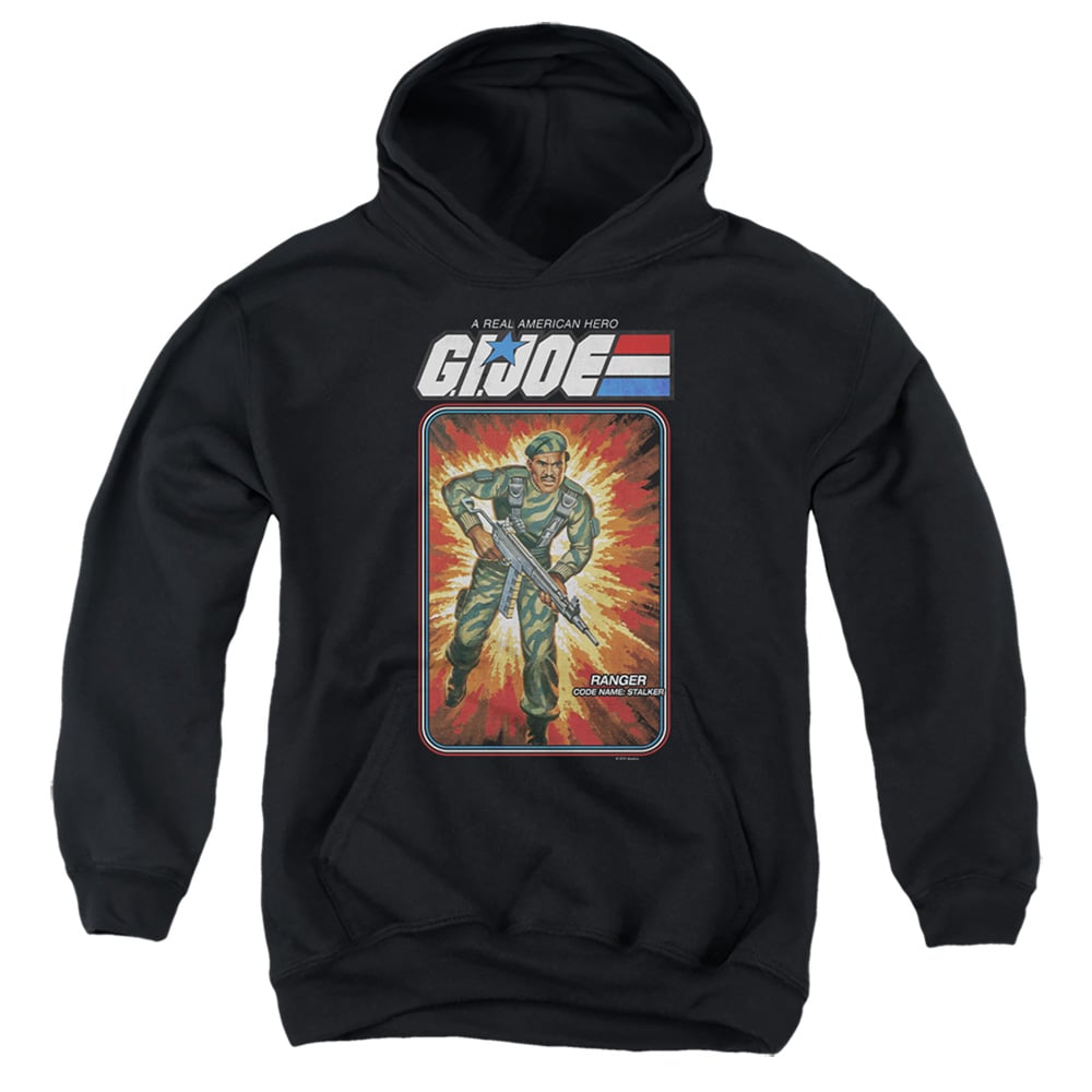 G.I. Joe & Stalker Card-Youth Pull-Over Hoodie, Black - Small
