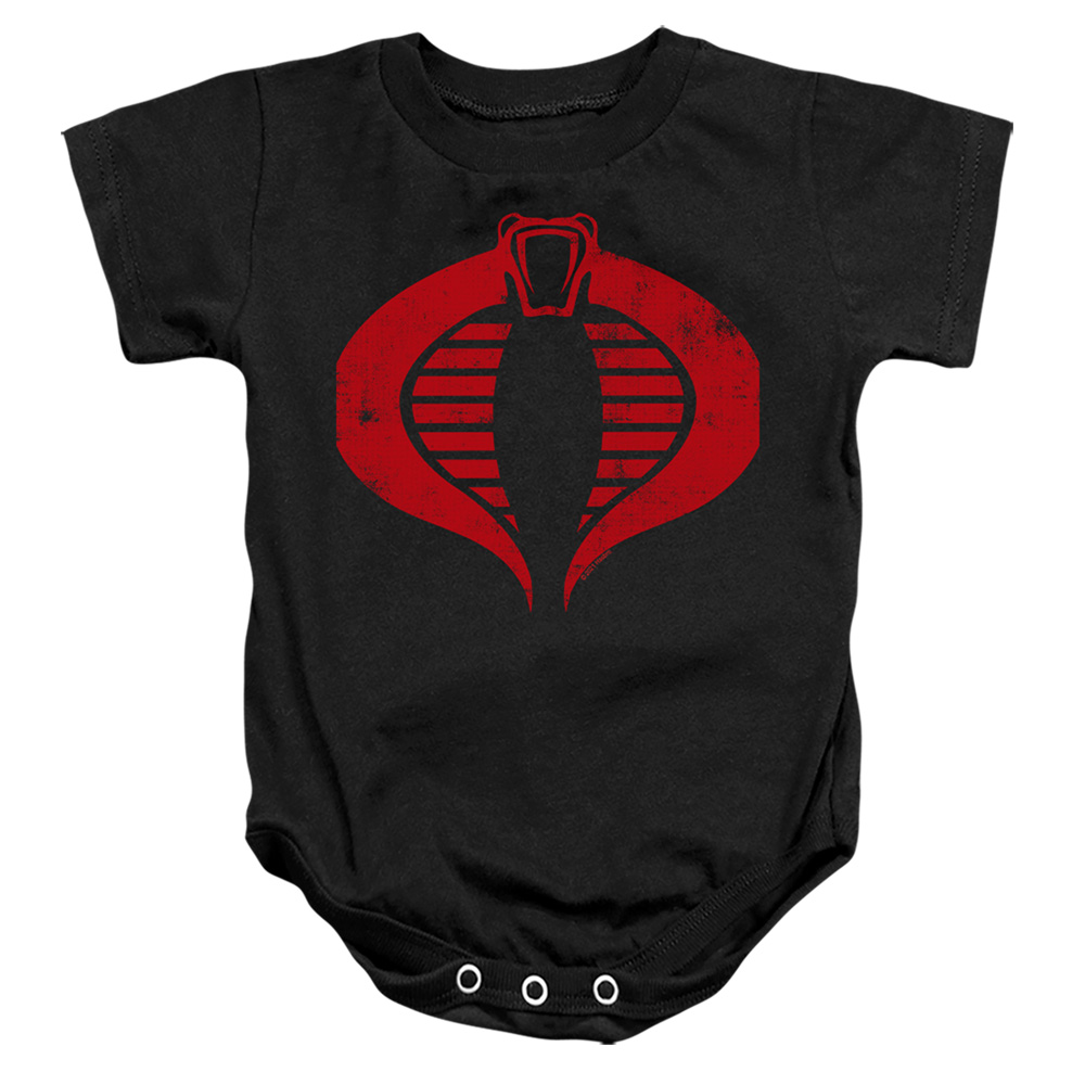 G.I. Joe & Cobra Logo-Infant Snapsuit, Black - Medium - 12 Month