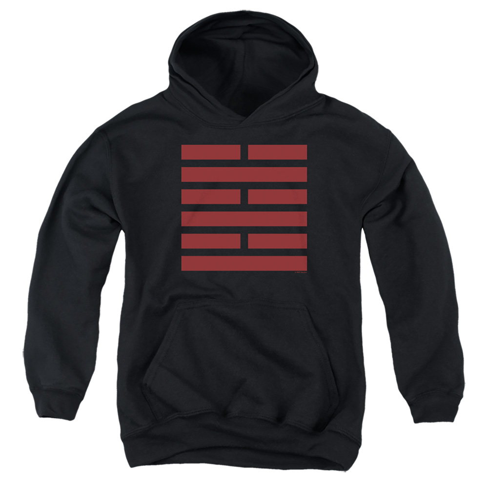 G.I. Joe & Snake Eyes Symbol-Youth Pull-Over Hoodie, Black - Medium