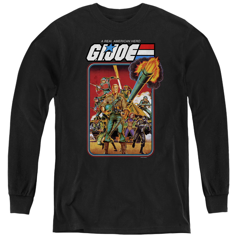 G.I. Joe & Hero Group-Youth Long Sleeve T-Shirt, Black - Medium
