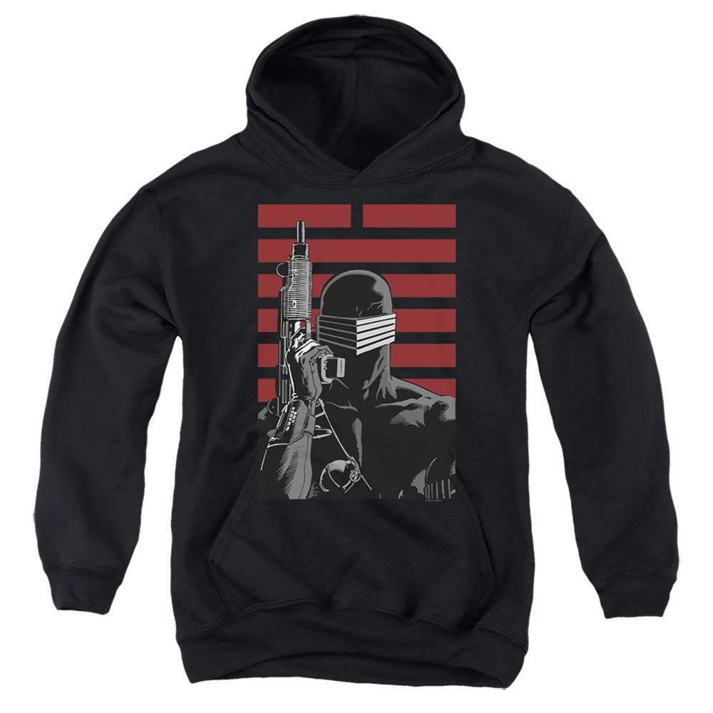 G.I. Joe & Snake Eyes Ninja-Youth Pull-Over Hoodie, Black - Extra Large