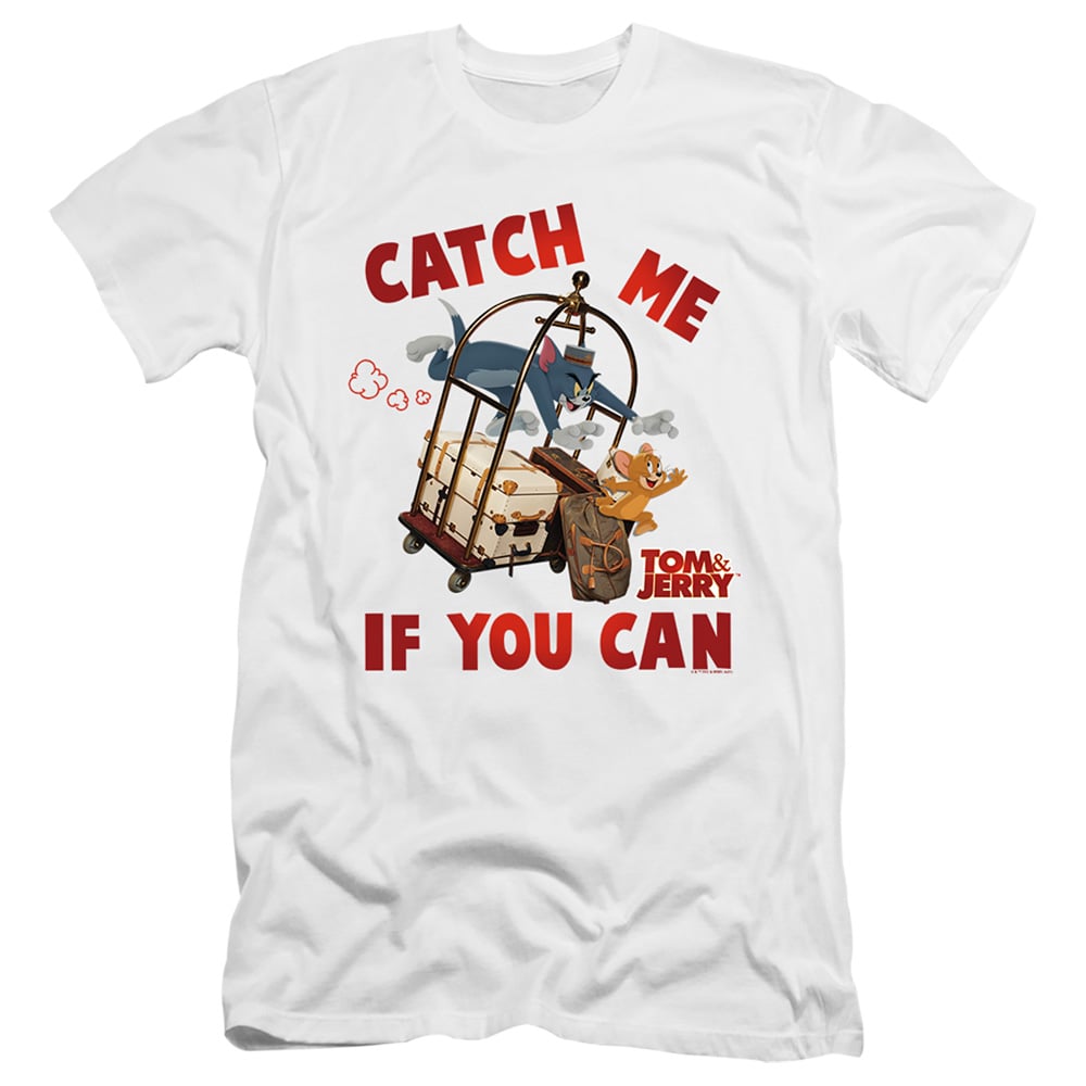 Tom & Jerry Movie & Catch Me If You Can-HBO Short Sleeve Adult 30-1 T-Shirt, White - Small