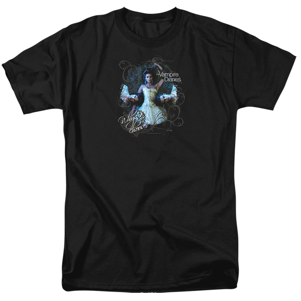 Vampire Diaries & Why Choose-Short Sleeve Adult 18-1 T-Shirt, Black - Medium