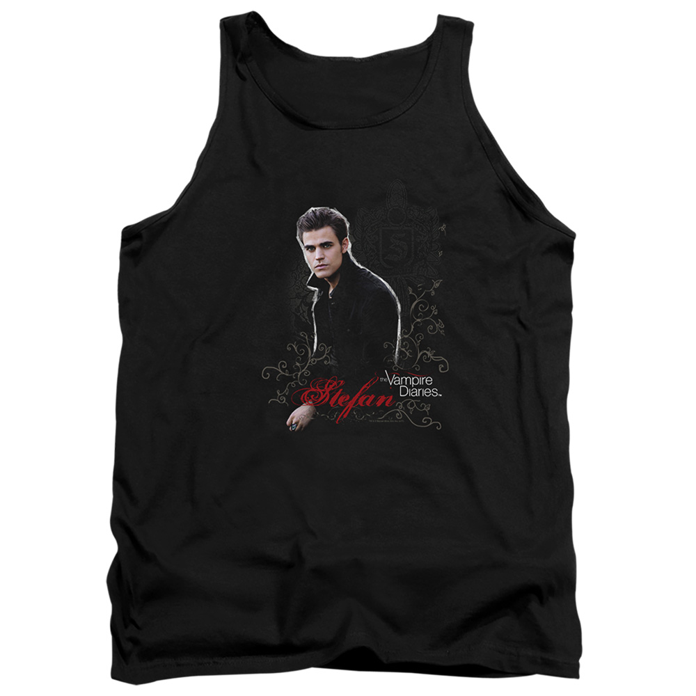 Vampire Diaries & Stefan-Adult Tank Top, Black - Small