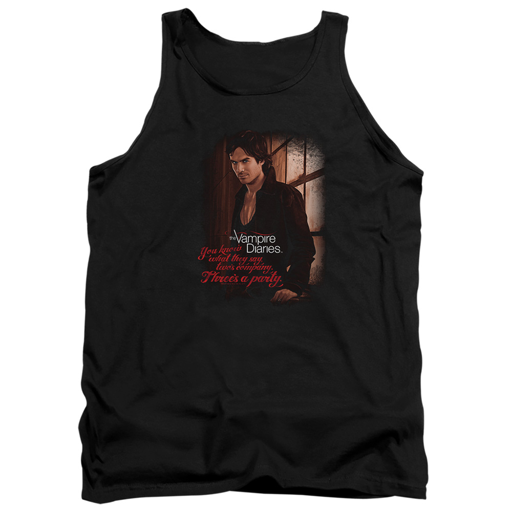 Vampire Diaries & Threes A Party-Adult Tank Top, Black - Small