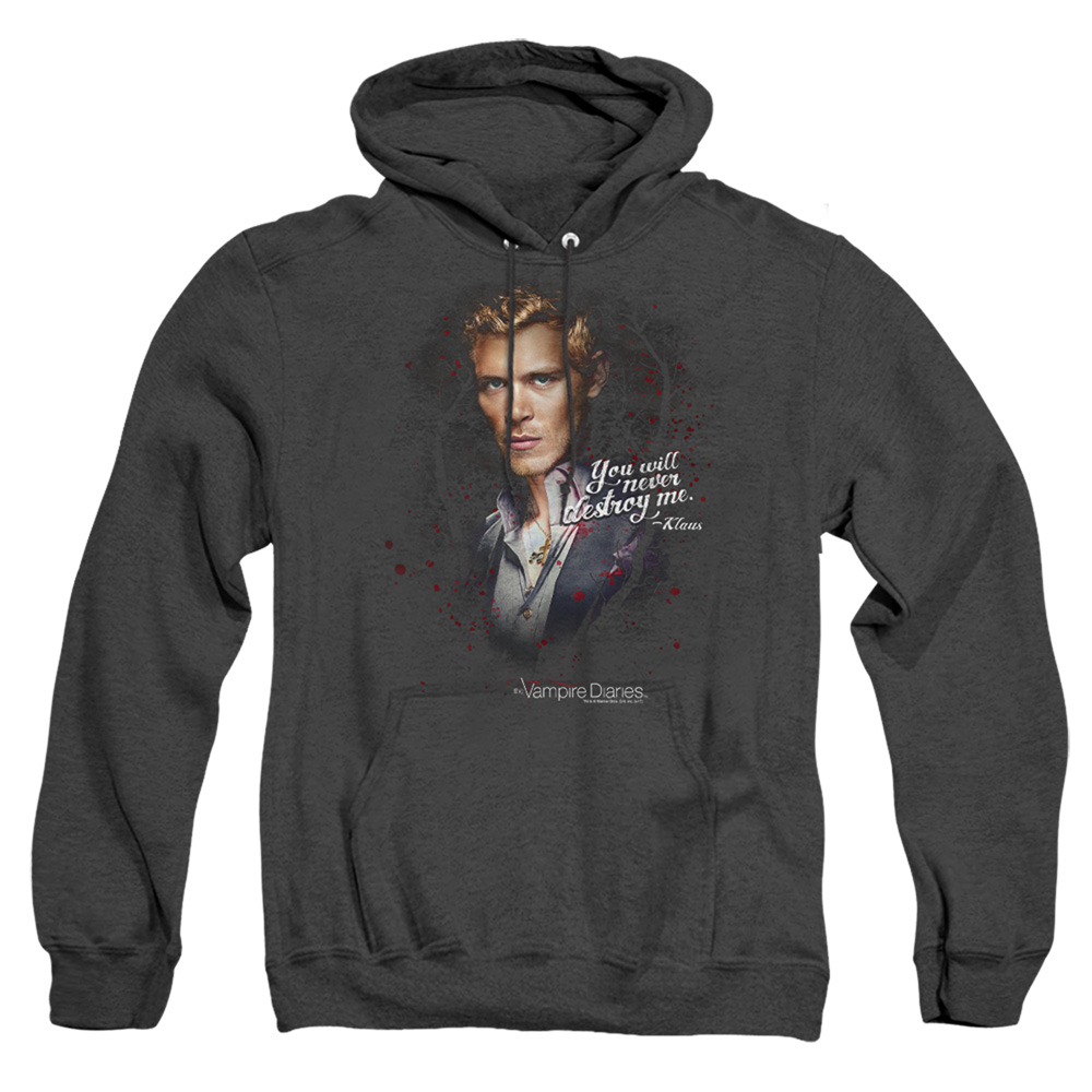 Vampire Diaries & Never Destroy-Adult Heather Hoodie, Black - Extra Large
