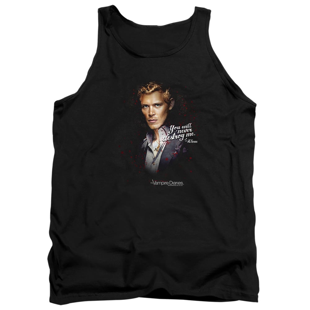 Vampire Diaries & Never Destroy-Adult Tank Top, Black - Small