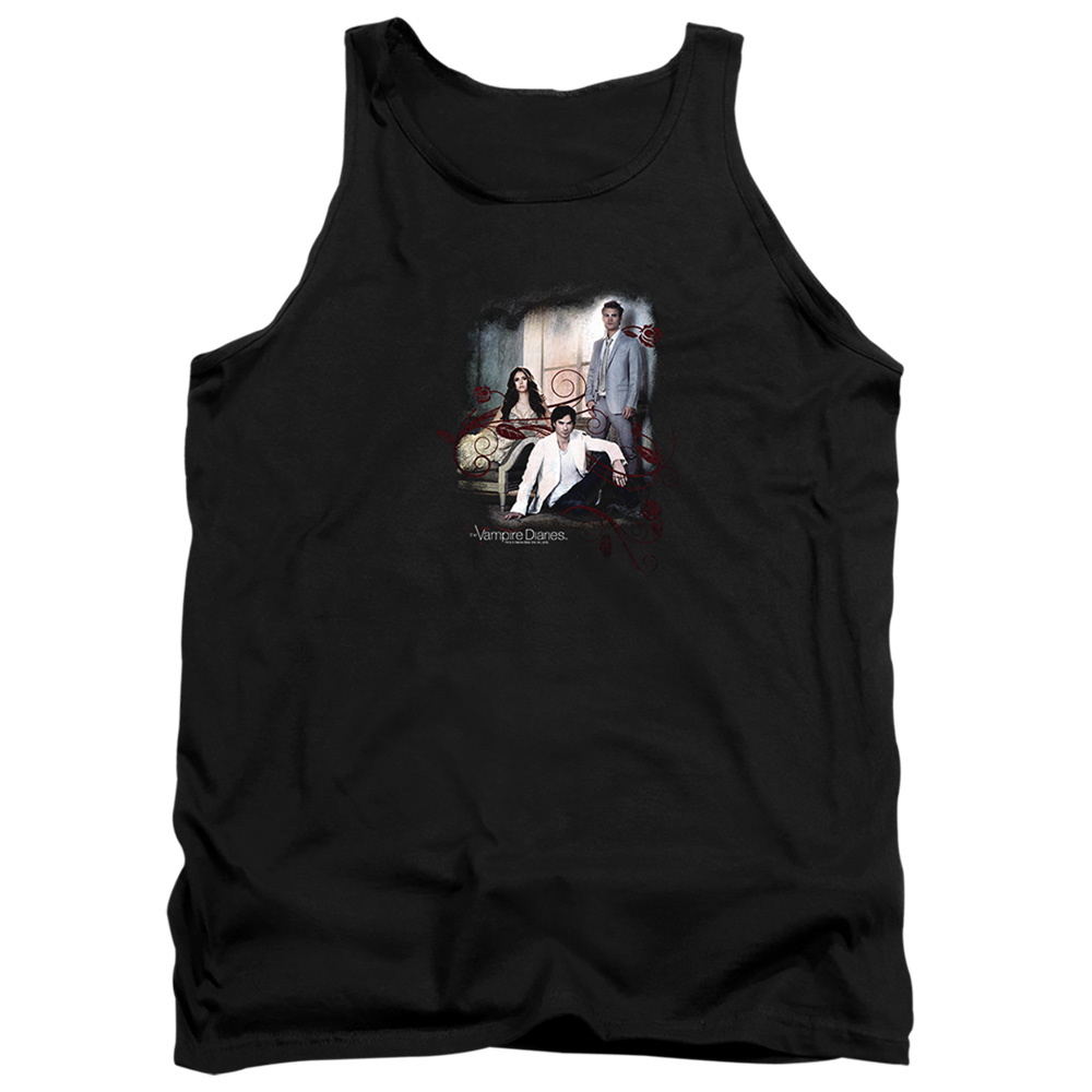 Vampire Diaries & 3 Plus 1-Adult Tank Top, Black - Extra Large