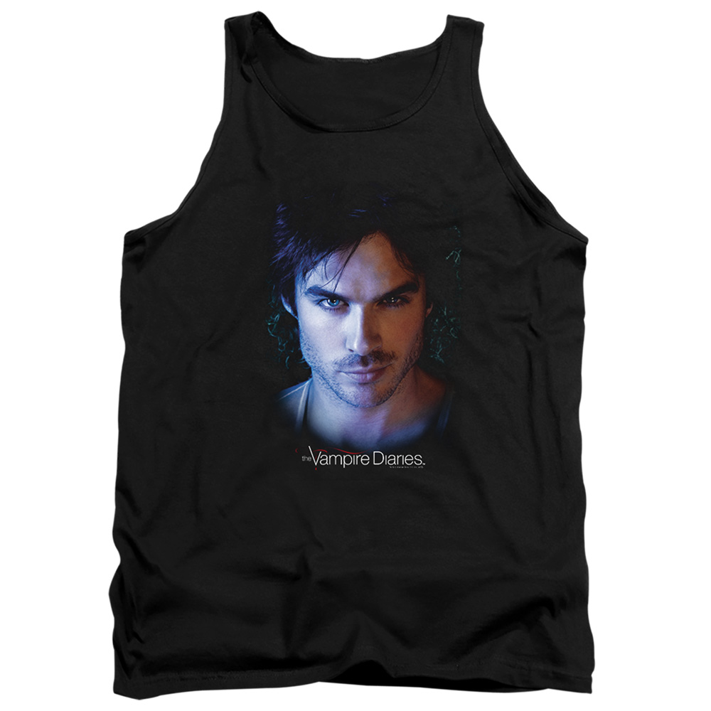 Vampire Diaries & Damon-Adult Tank Top, Black - Extra Large