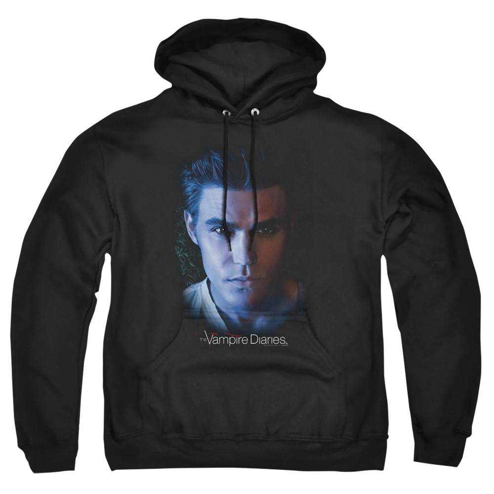 Vampire Diaries & Stefan-Adult Pull-Over Hoodie, Black - Large