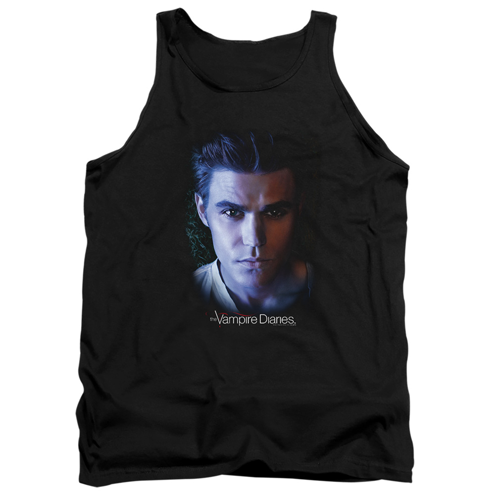 Vampire Diaries & Stefan-Adult Tank Top, Black - Medium