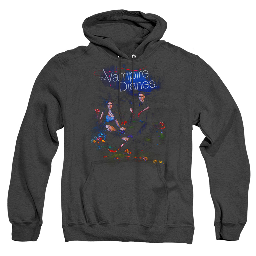 Vampire Diaries & Tempted-Adult Heather Hoodie, Black - Medium