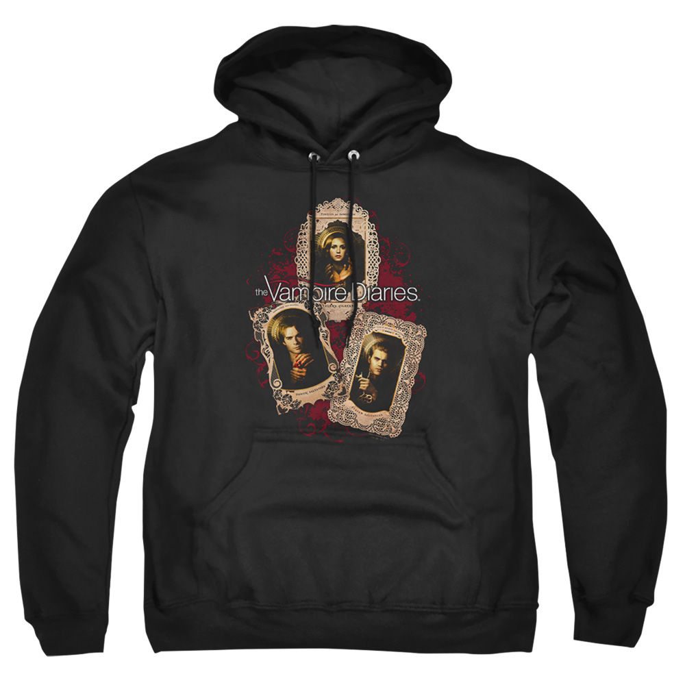 Vampire Diaries & Holy Cards-Adult Pull-Over Hoodie, Black - Small