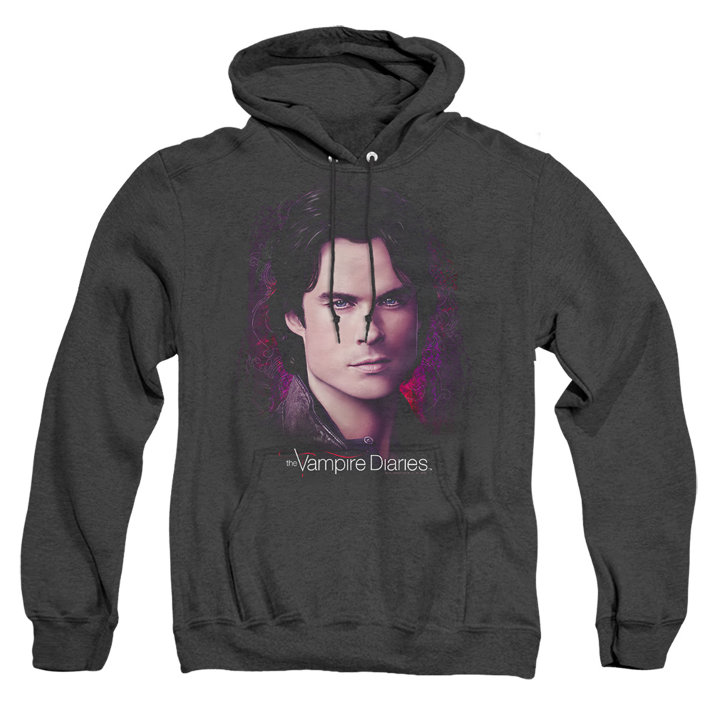 Vampire Diaries & Compelling-Adult Heather Hoodie, Black - Medium
