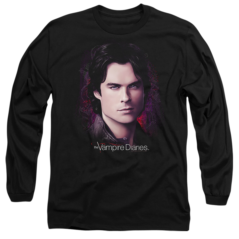 Vampire Diaries & Compelling-Long Sleeve Adult 18-1 T-Shirt, Black - Medium