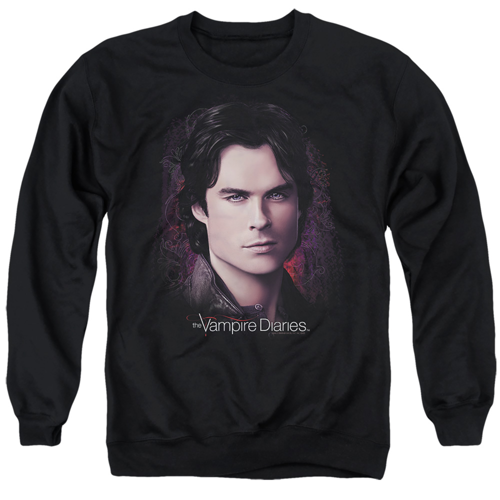 Vampire Diaries & Compelling-Adult Crewneck Sweatshirt, Black - Medium
