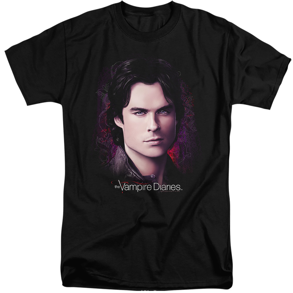 Vampire Diaries & Compelling Short Sleeve Adult Tall T-Shirt, Black - Extra Large