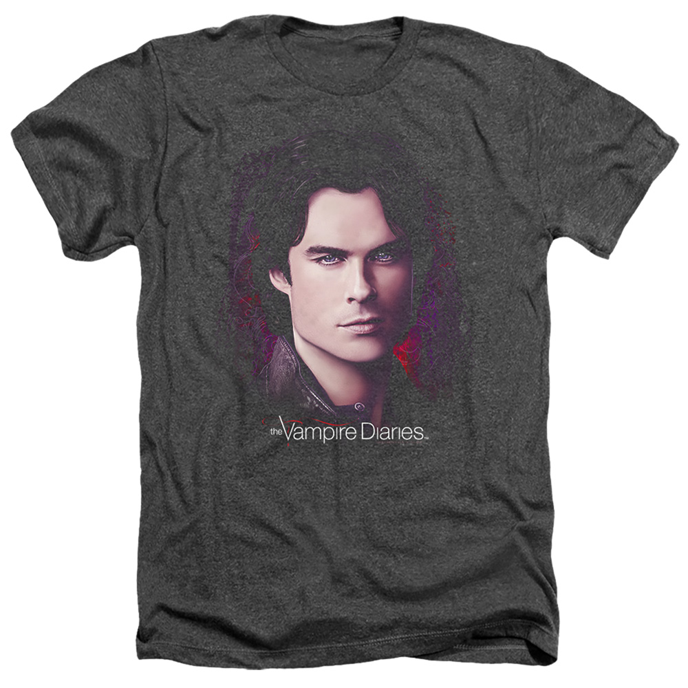 Vampire Diaries & Compelling-Adult Heather T-Shirt, Black - 2X