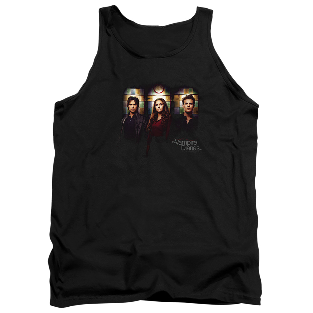 Vampire Diaries & Stained Windows-Adult Tank Top, Black - Small