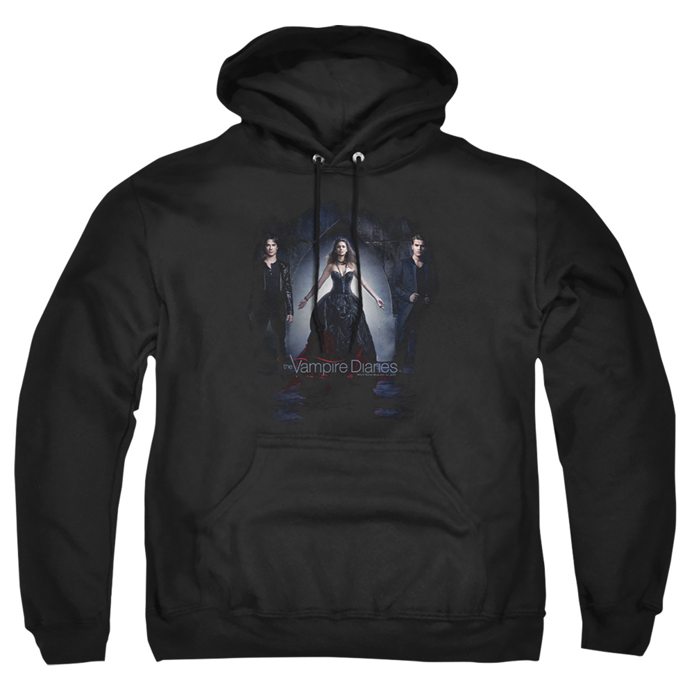 Vampire Diaries & Bring It On-Adult Pull-Over Hoodie, Black - Extra Large