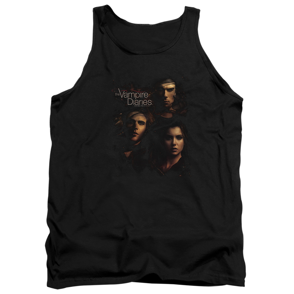 Vampire Diaries & Smokey Veil-Adult Tank Top, Black - Medium