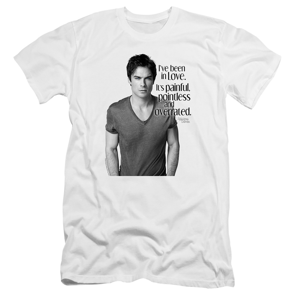 WBT403-PSF-4 Vampire Diaries & In Love-Premuim Canvas Adult Slim Fit 30-1 T-Shirt, White - Extra Large