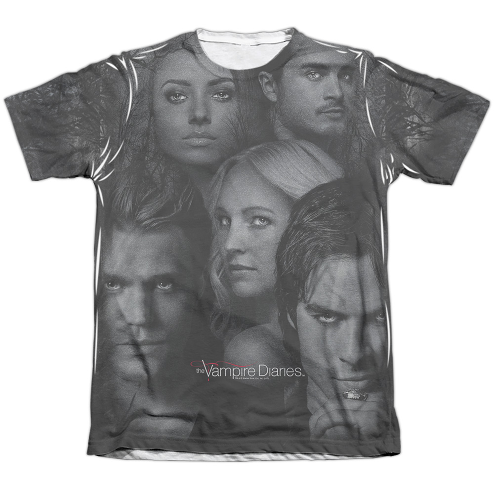 WBT475-ATPC-2 Vampire Diaries & In the Woods-Adult Polyester & Cotton Short Sleeve T-Shirt, White - Medium