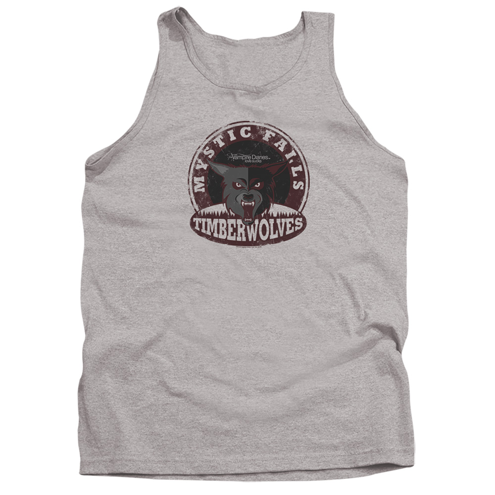 WBT515-TK-2 Vampire Diaries & Timberwolves-Adult Tank Top, Athletic Heather - Medium